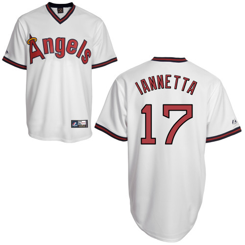 Chris Iannetta #17 mlb Jersey-Los Angeles Angels of Anaheim Women's Authentic Cooperstown White Baseball Jersey